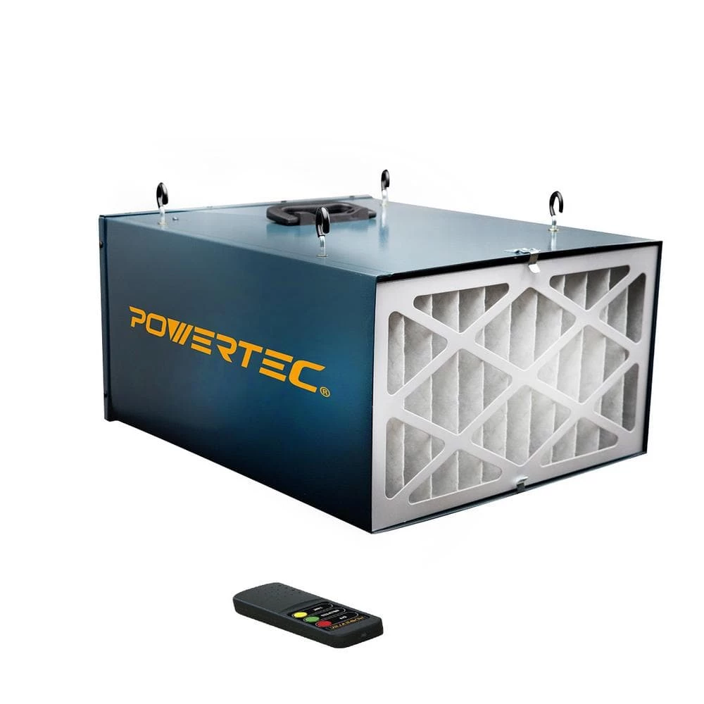 POWERTEC Remote Controlled 3-Speed Air Filtration System (300/350/400 CFM) 3 POWERTEC Remote Controlled 3-Speed Air Filtration System (300/350/400 CFM)
