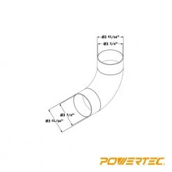 POWERTEC 4 in. Elbow Dust Hose Connector 10 POWERTEC 4 in. Elbow Dust Hose Connector -Cheap POWERTEC Store powertec air tool fittings 70105 4f 1000