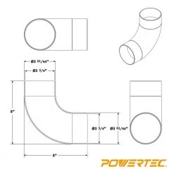 POWERTEC 4 in. Elbow Dust Hose Connector 9 POWERTEC 4 in. Elbow Dust Hose Connector -Cheap POWERTEC Store powertec air tool fittings 70105 c3 1000