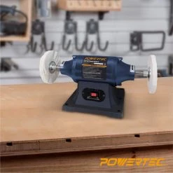 POWERTEC 6 in. Heavy-Duty Bench Buffer -Cheap POWERTEC Store powertec bench grinders bf600 fa 1000
