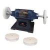 POWERTEC 6 in. Heavy-Duty Bench Buffer with 2 Extra Thick Spiral Sewn Buffing Wheels 1 POWERTEC 6 in. Heavy-Duty Bench Buffer with 2 Extra Thick Spiral Sewn Buffing Wheels -Cheap POWERTEC Store powertec bench grinders bf601c 64 1000