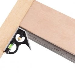 POWERTEC 12 in. Combination Square Tool Etched Stainless Steel Blade with Metric Graduated Scale -Cheap POWERTEC Store powertec carpenter squares 80007 4f 1000