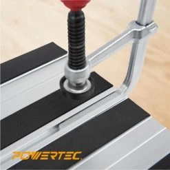POWERTEC 7 in. Quick Screw Guide Rail Clamp with 2-3/8 in. Throat Depth (2-Pack) -Cheap POWERTEC Store powertec clamp sets 71409 fa 1000