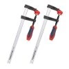 POWERTEC 10 in. 330 lbs. Capacity load F Clamp Heavy-Duty F Style Bar Clamps for Woodworking (2-Pack) -Cheap POWERTEC Store powertec clamp sets 71592 64 1000 1
