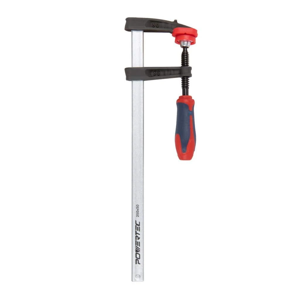 POWERTEC 10 in. 330 lbs. Capacity load F Clamp Heavy-Duty F Style Bar Clamps for Woodworking (2-Pack) 4 POWERTEC 10 in. 330 lbs. Capacity load F Clamp Heavy-Duty F Style Bar Clamps for Woodworking (2-Pack) - Image 2