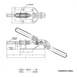 POWERTEC 300 lb. 302F Push/Pull Quick-Release Toggle Clamp -Cheap POWERTEC Store powertec clamps 20304 4f 1000