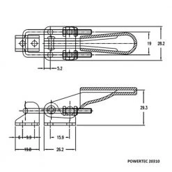 POWERTEC 400 lb. Number-323 Latch-Action Toggle Clamp -Cheap POWERTEC Store powertec clamps 20310 4f 1000
