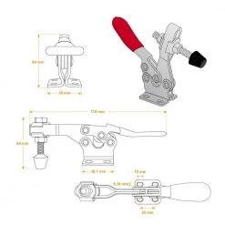 POWERTEC 500 lbs. Horizontal Quick-Release Toggle Clamp (4-Pack) -Cheap POWERTEC Store powertec clamps 20326 1f 1000