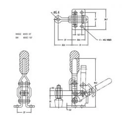 POWERTEC 200 lbs. Vertical Quick-Release Toggle Clamp (4-Pack) -Cheap POWERTEC Store powertec clamps 20328 1f 1000