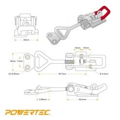 POWERTEC 400 lbs. Pull-Action Latch Toggle Clamp (4-Pack) -Cheap POWERTEC Store powertec clamps 20333 4f 1000