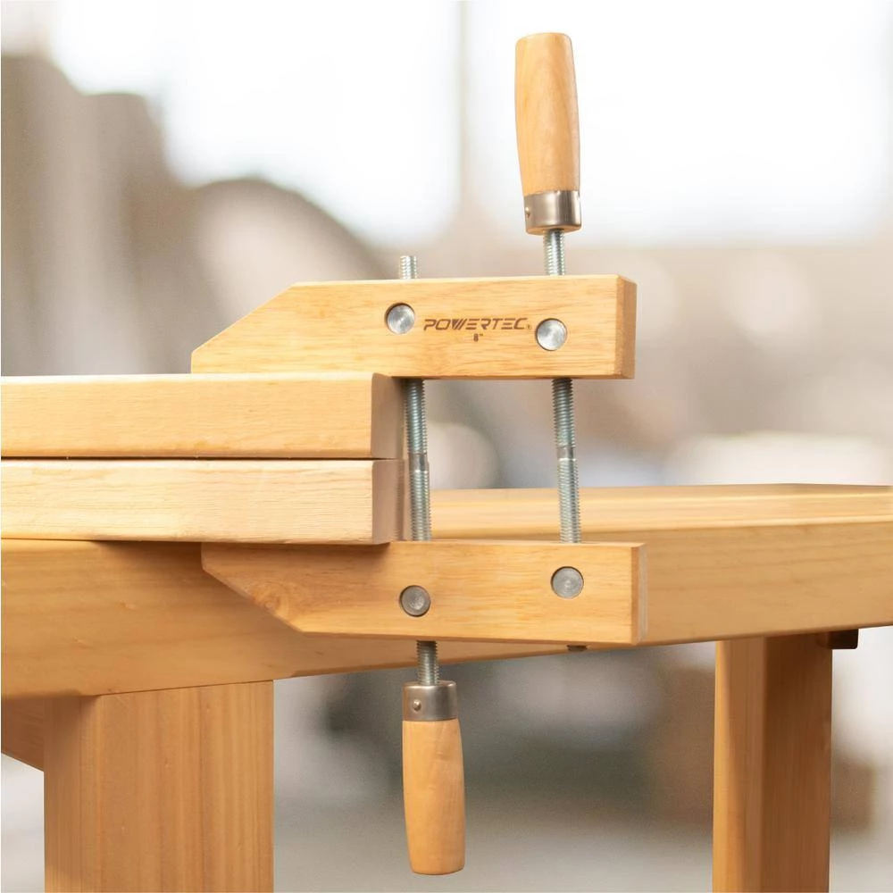 POWERTEC 12 in. Wooden Handscrew Clamp 4 POWERTEC 12 in. Wooden Handscrew Clamp - Image 2