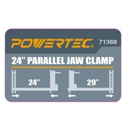 POWERTEC 24 in. Woodworking Parallel Clamps Jaw Bar Clamp Spreader Tool (2-Pack) -Cheap POWERTEC Store powertec clamps 71368 76 1000