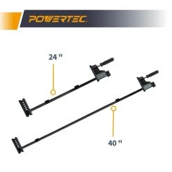 POWERTEC 24 in., Jaw Bar Clamp Spreader Tool, Woodworking Parallel Clamps (4-PacK) -Cheap POWERTEC Store powertec clamps 71368 p2 fa 1000
