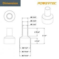 POWERTEC 2-1/2 in. to 1-1/4 in. Reducer -Cheap POWERTEC Store powertec compressor accessories 70140 c3 1000