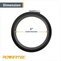 POWERTEC 4 in. Dust Control Flex Cuff with Hose Clamps -Cheap POWERTEC Store powertec compressor accessories 70149 fa 1000