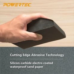 POWERTEC 9 in. x 3.6 in. Assorted Grit Wet Dry Sandpaper (36-Pack) -Cheap POWERTEC Store powertec detail sanding sheets 471000 44 1000 1