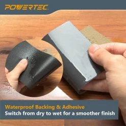 POWERTEC 9 in. x 3.6 in. Assorted Grit Wet Dry Sandpaper (36-Pack) -Cheap POWERTEC Store powertec detail sanding sheets 471000 4f 1000
