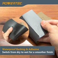 POWERTEC 9 in. x 3.6 in. 4 of each 400, 600, 800, 1000, 1200, 1500, 2000, 2500, 3000 Assorted Grit Wet Dry Sandpaper (36-Pack) -Cheap POWERTEC Store powertec detail sanding sheets 471001 4f 1000 1
