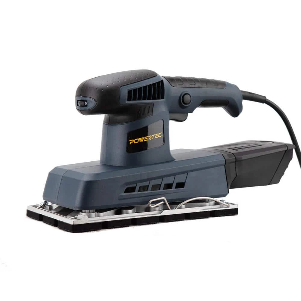 POWERTEC 1/2 Sheet Variable Orbital Sander with Hole Punch Plate, 2.5 Amp Corded, Sandpaper Pad and Dust Collection Box 3 POWERTEC 1/2 Sheet Variable Orbital Sander with Hole Punch Plate, 2.5 Amp Corded, Sandpaper Pad and Dust Collection Box