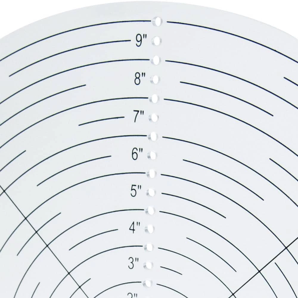 POWERTEC 10 in. Clear Acrylic Round Center Finder Compass (Tool) for Wood Turning Lathe Work 5 POWERTEC 10 in. Clear Acrylic Round Center Finder Compass (Tool) for Wood Turning Lathe Work - Image 3