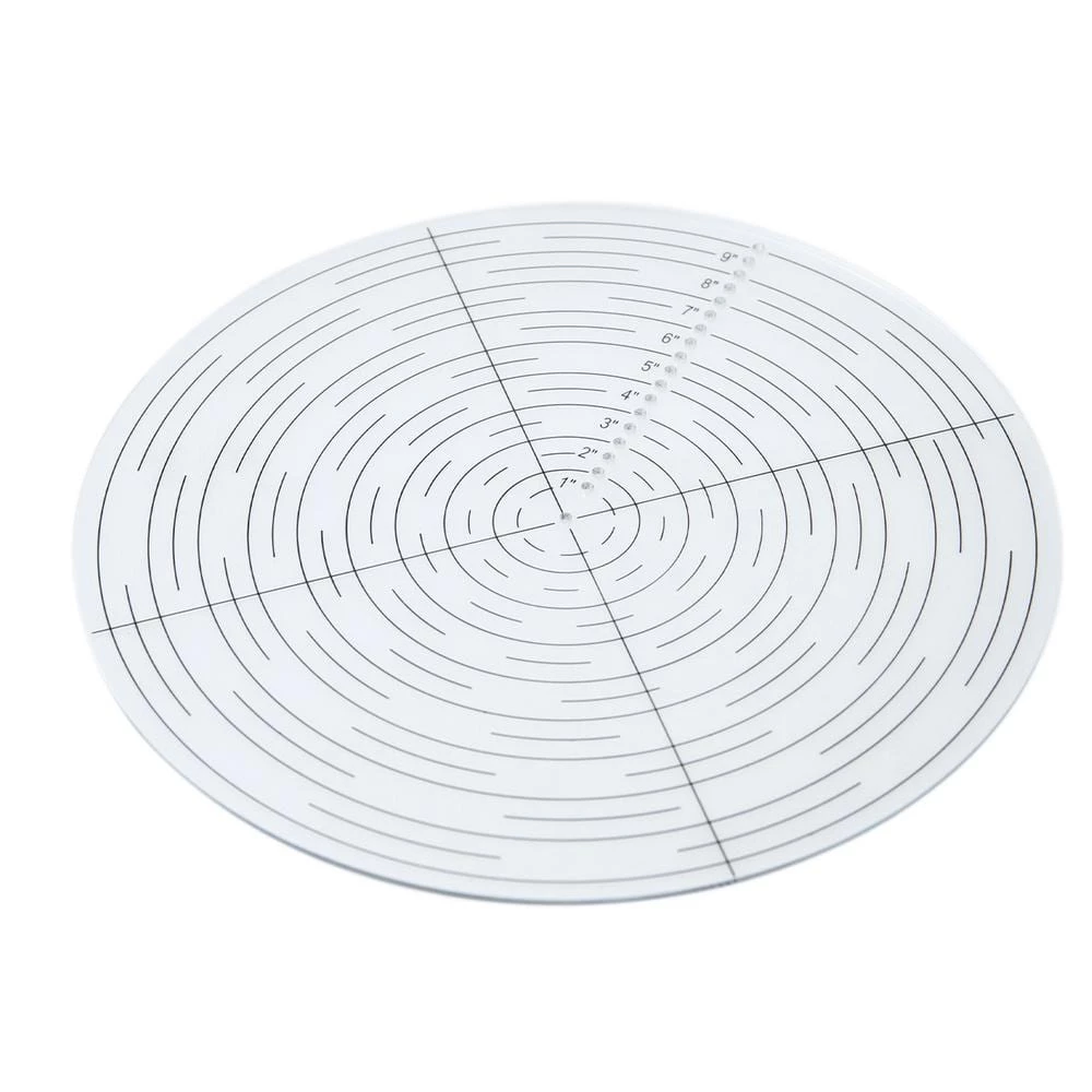 POWERTEC 10 in. Clear Acrylic Round Center Finder Compass (Tool) for Wood Turning Lathe Work 4 POWERTEC 10 in. Clear Acrylic Round Center Finder Compass (Tool) for Wood Turning Lathe Work - Image 2