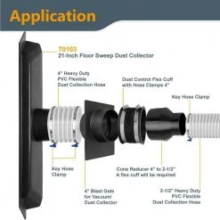 POWERTEC 21 in. Floor Sweep -Cheap POWERTEC Store powertec dust collector accessories 70103 4f 1000