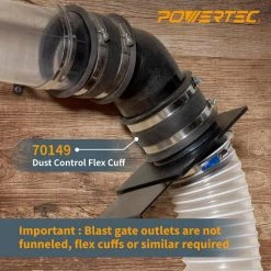 POWERTEC 4 in. Blast Gate for Dust Collector/Vacuum Fittings (6-PacK) -Cheap POWERTEC Store powertec dust collector accessories 70108 p6 4f 1000