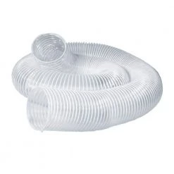 POWERTEC 2-1/2 in. x 10 ft. Flexible PVC Dust Collection Hose, Clear Color