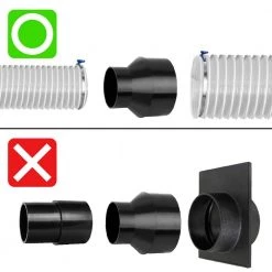 POWERTEC 4 in. x 2-1/2 in. Cone Reducer -Cheap POWERTEC Store powertec dust collector accessories 70136 1f 1000