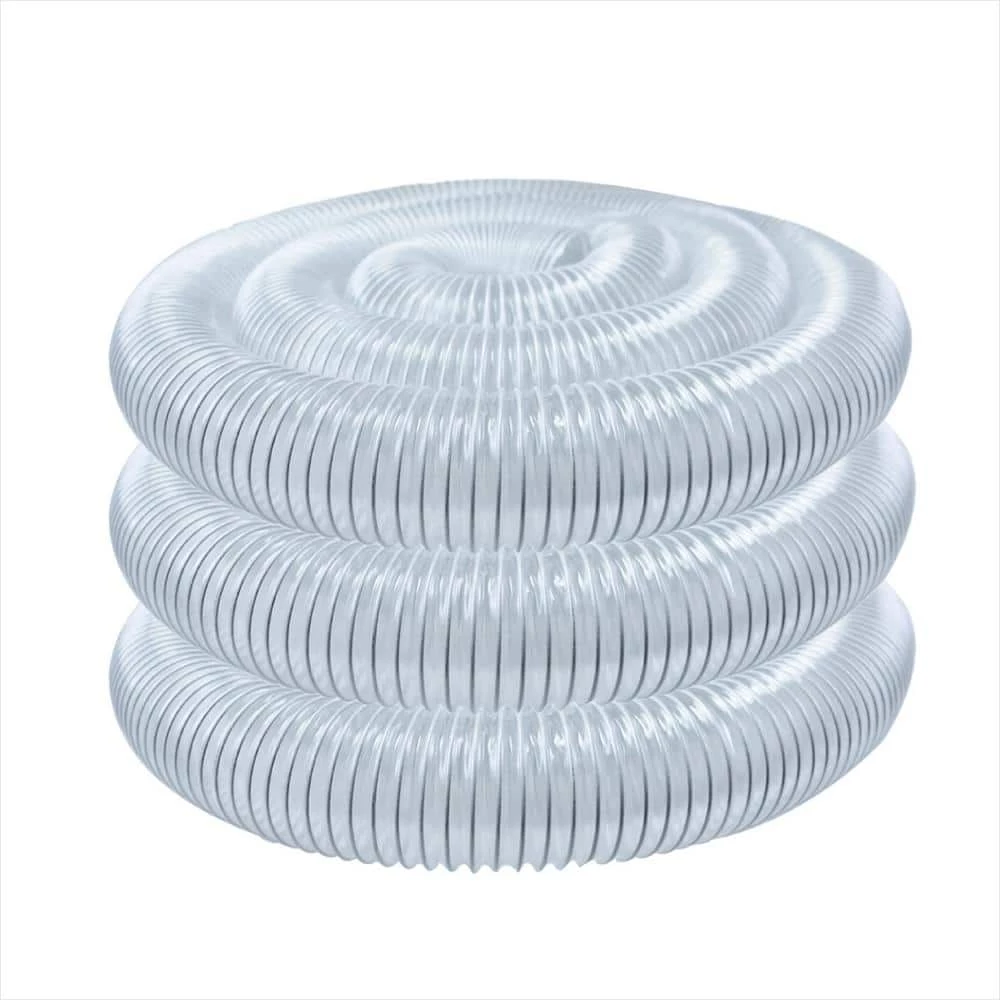 POWERTEC 2-1/2 in. x 20 ft. Flexible PVC Dust Collection Hose, Clear Color 3 POWERTEC 2-1/2 in. x 20 ft. Flexible PVC Dust Collection Hose, Clear Color