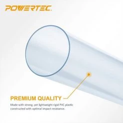 POWERTEC 2-1/2 in. x 36 in. Long Clear Pipe -Cheap POWERTEC Store powertec dust collector accessories 70176 1f 1000