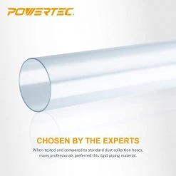 POWERTEC 2-1/2 in. x 36 in. Long Clear Pipe -Cheap POWERTEC Store powertec dust collector accessories 70176 44 1000