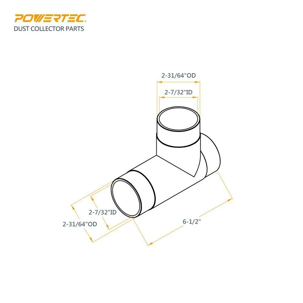 POWERTEC 2-1/2 in. T-Fitting 5 POWERTEC 2-1/2 in. T-Fitting - Image 3