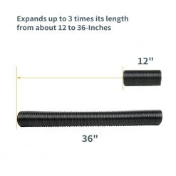 POWERTEC 36 in. L x 2-1/2 in. Flexible Dust Collection Hose -Cheap POWERTEC Store powertec dust collector accessories 70198 44 1000