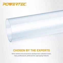 POWERTEC 4 in. x 36 in. L Clear Pipe Rigid Plastic Tubing 13 POWERTEC 4 in. x 36 in. L Clear Pipe Rigid Plastic Tubing -Cheap POWERTEC Store powertec dust collector accessories 70272 1f 1000