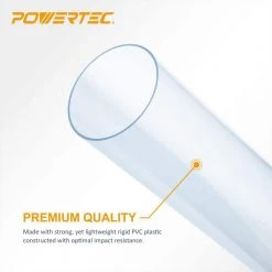 POWERTEC 4 in. x 36 in. L Clear Pipe Rigid Plastic Tubing 12 POWERTEC 4 in. x 36 in. L Clear Pipe Rigid Plastic Tubing -Cheap POWERTEC Store powertec dust collector accessories 70272 4f 1000