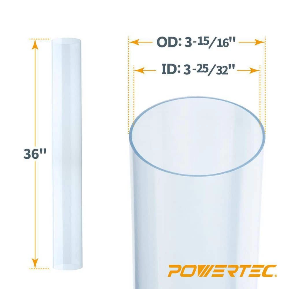 POWERTEC 4 in. x 36 in. L Clear Pipe Rigid Plastic Tubing 9 POWERTEC 4 in. x 36 in. L Clear Pipe Rigid Plastic Tubing - Image 7