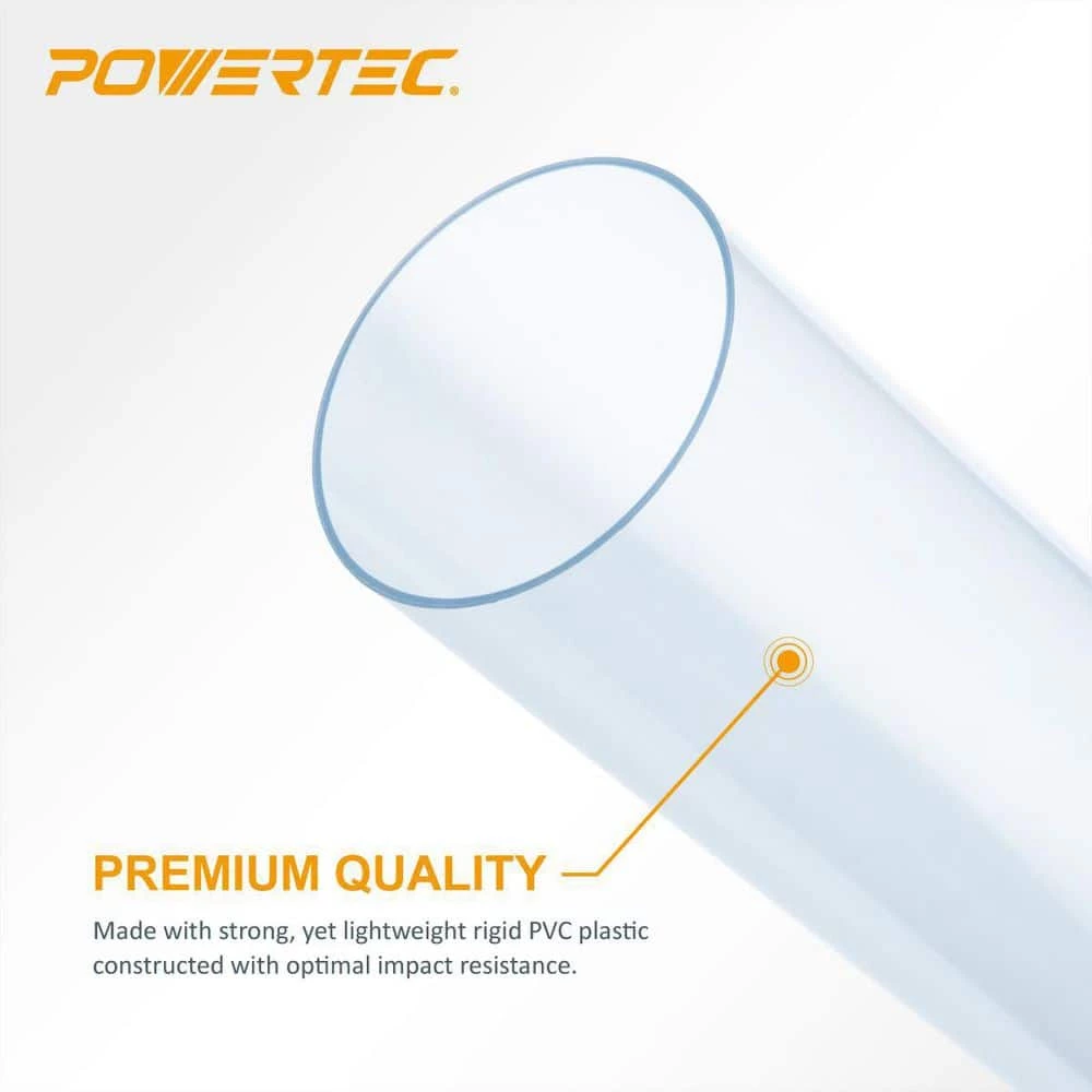 POWERTEC 6 in. x 36 in. L Clear Pipe Rigid Plastic Tubing 6 POWERTEC 6 in. x 36 in. L Clear Pipe Rigid Plastic Tubing - Image 4
