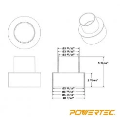 POWERTEC 6 in. OD to 4 in. OD Dust Collection Reducer 10 POWERTEC 6 in. OD to 4 in. OD Dust Collection Reducer -Cheap POWERTEC Store powertec dust collector accessories 70277 4f 1000