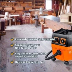 POWERTEC Fleece Bag Replacement for Fein Turbo I or II (Models 9-20-27, 9-20-28) (5-Pack) -Cheap POWERTEC Store powertec dust collector accessories 75041 44 1000