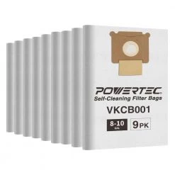 POWERTEC Filter Bags for Vacmaster VK811PH, VK1011SIWTH (9-Pack)