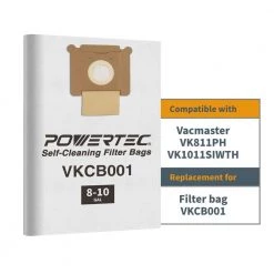 POWERTEC Filter Bags for Vacmaster VK811PH, VK1011SIWTH (9-Pack) -Cheap POWERTEC Store powertec dust collector accessories 75043 p3 c3 1000