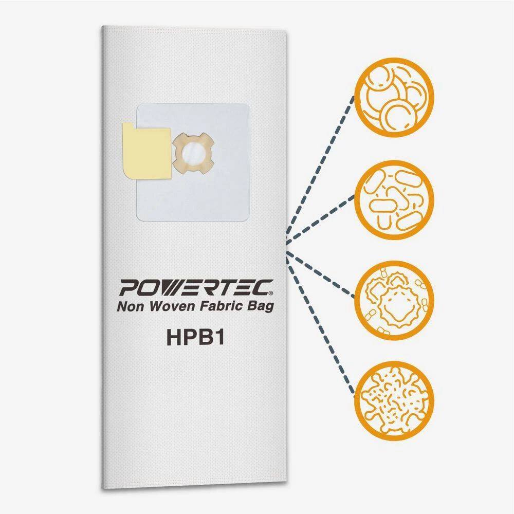 POWERTEC 3 Layer Non Woven Fabric Bag Replacement HPB1 Style Bags Fit AstroVac Valet and VacuMaid Model (3-Pack) 7 POWERTEC 3 Layer Non Woven Fabric Bag Replacement HPB1 Style Bags Fit AstroVac Valet and VacuMaid Model (3-Pack) - Image 5