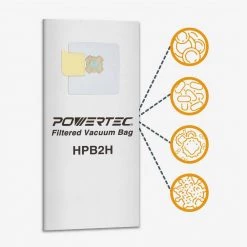 POWERTEC HEPA Filtered Vacuum Bag Replacement HPB2H Style Bags Fits AstroVac Valet and VacuMaid Model (9-Pack) -Cheap POWERTEC Store powertec dust collector accessories 75046 p3 1f 1000