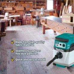 POWERTEC Self-Cleaning Fleece Bag Replacement for Makita VC4710 Wet/Dry Vacuum (5-Pack) -Cheap POWERTEC Store powertec dust collector accessories 75052 44 1000