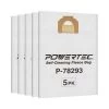 POWERTEC Self-Cleaning Fleece Bag Replacement for Makita VC4710 Wet/Dry Vacuum (5-Pack)