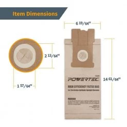 POWERTEC High Efficiency Filter Bag Replacement for Electrolux Aptitude Upright Vacuum (10-Pack) -Cheap POWERTEC Store powertec dust collector accessories 75056 4f 1000