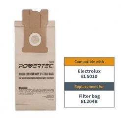 POWERTEC High Efficiency Filter Bag Replacement for Electrolux Aptitude Upright Vacuum (10-Pack) -Cheap POWERTEC Store powertec dust collector accessories 75056 c3 1000
