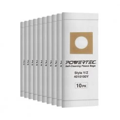 POWERTEC High Efficiency Filter Bag Replacement for Hoover Vacuum Style Y/Z 2 Ply Allergen Vacuum Filter Bag (10-Pack)