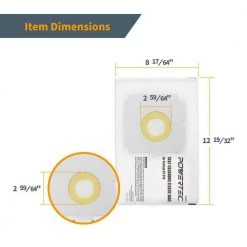 POWERTEC Self-Cleaning Fleece Bag Replacement for Festool CT SYS (5-Pack) -Cheap POWERTEC Store powertec dust collector accessories 75059 4f 1000